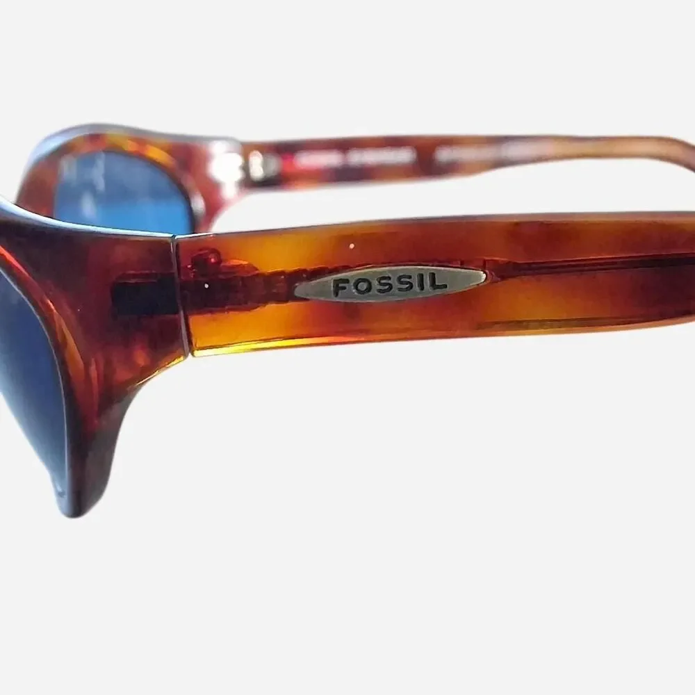 Fossil Men's Brown and Orange Sunglasses